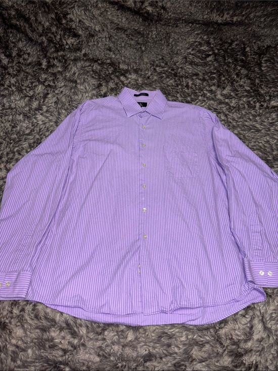 Calvin Klein Other - Calvin Klein Mens XL Lavender Purple Pinstripe 100% Cotton Dress Shirt 17 36/37